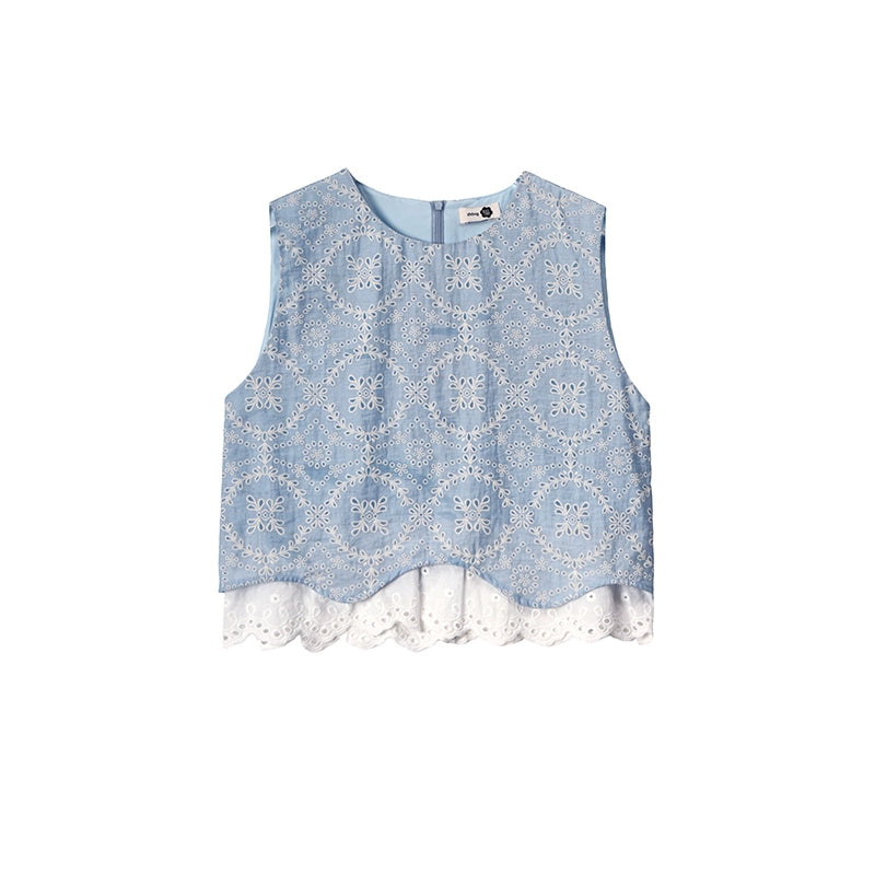 Linen Blend Top & Skirt Set-Up