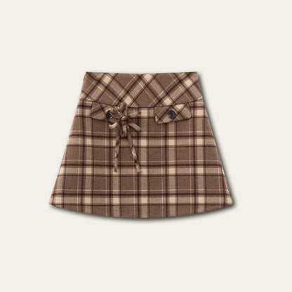 Plaid A-Line Skirt
