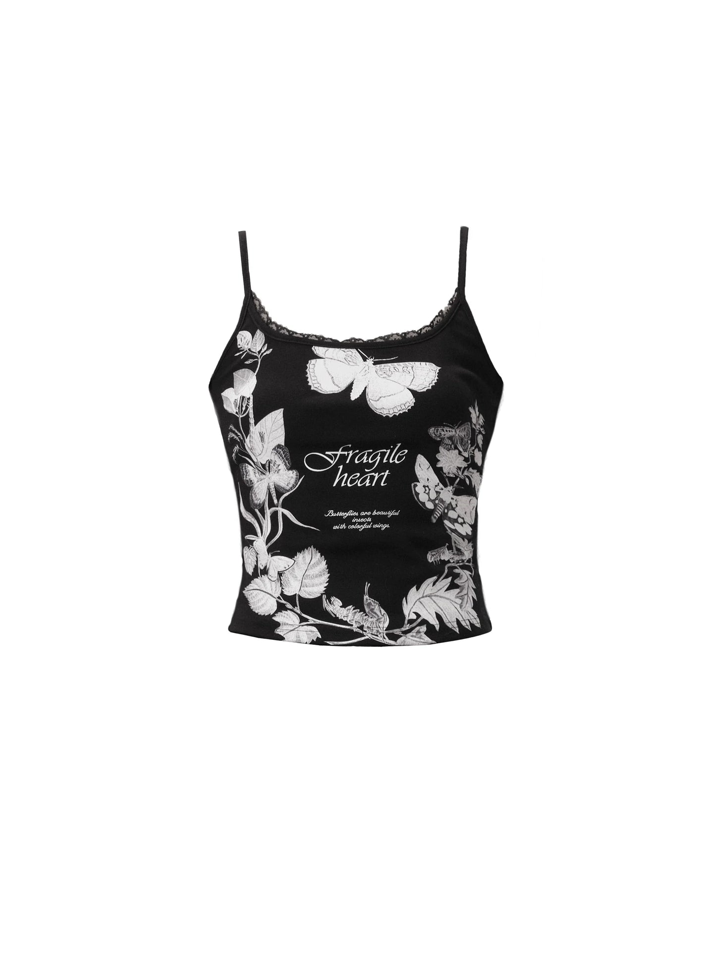 American Spice Butterfly Print Vest Top