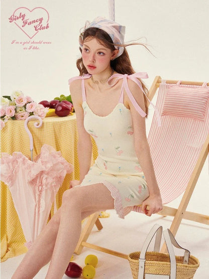 Slim fit suspender dress