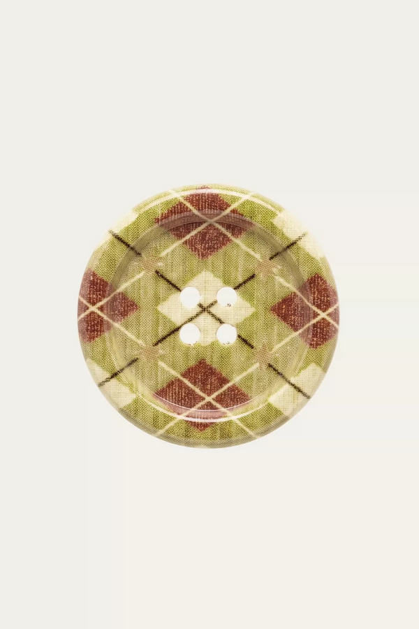 Plaid Polka Dot Button Hairpin