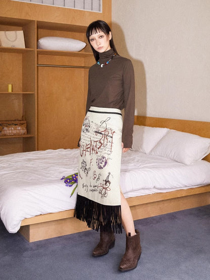 Retro hippie skirt