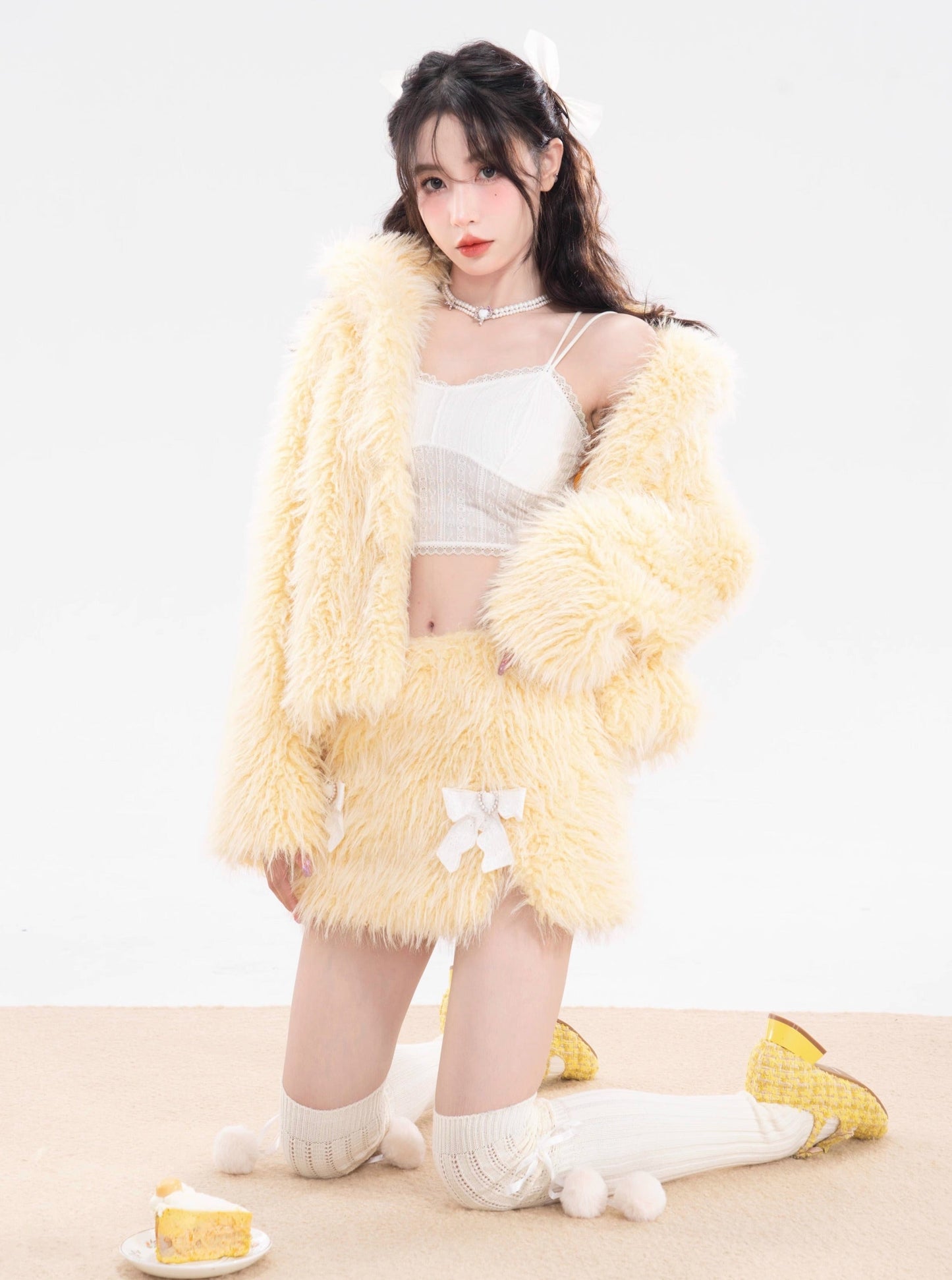 Warm Coat Fur Suit Sets