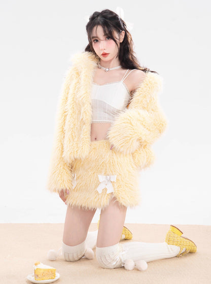 Warm Coat Fur Suit Sets