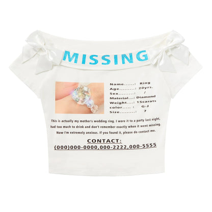 Ring Finding One-Shoulder Top