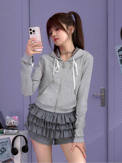 Casual hooded sweatshirt