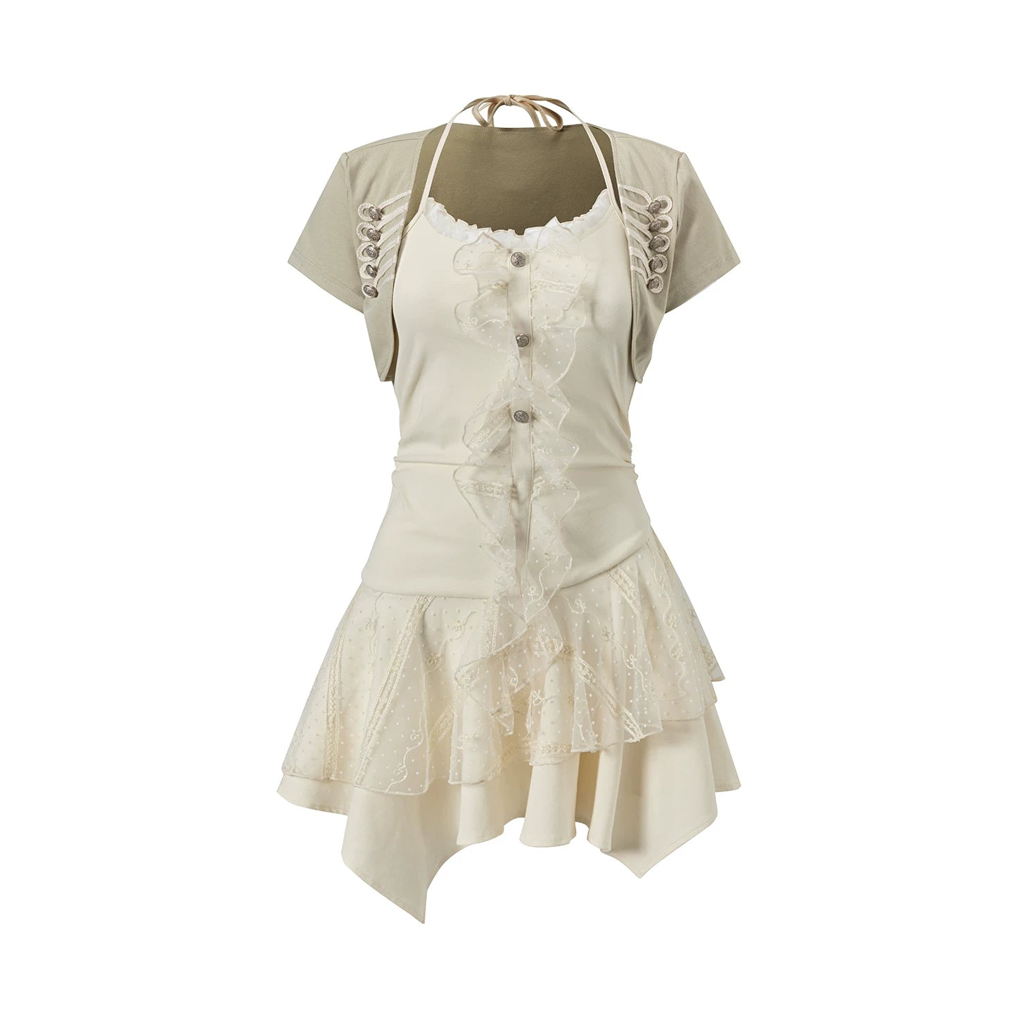 Napoleon Lace Ruffle Dress Set