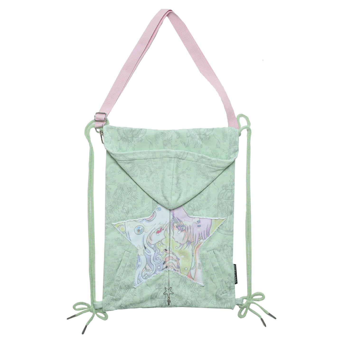 Dreamcore Double Shoulder Sweatshirt Drawstring Bag