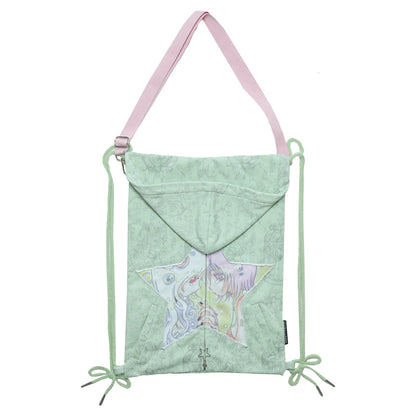 Dreamcore Double Shoulder Sweatshirt Drawstring Bag