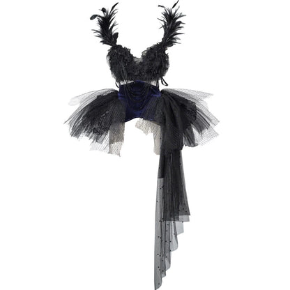 Diamond Feather Trailing Dress