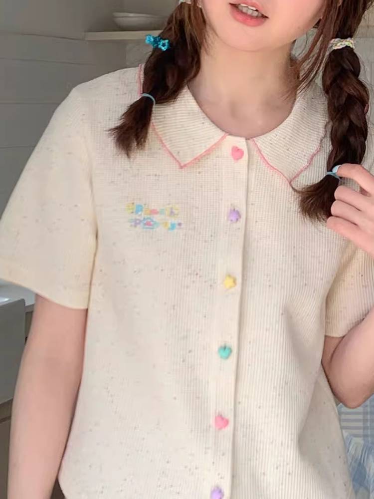 Color dot short sleeve T-shirt