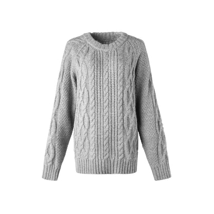 Retro Cable Loose Knitwear