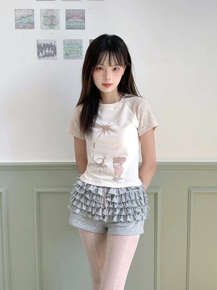 Short slim short sleeve T-shirt