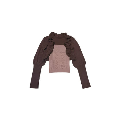 Retro Rüschen-Cardigan-Set