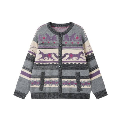 Fair Isle Retro Knit Sweater