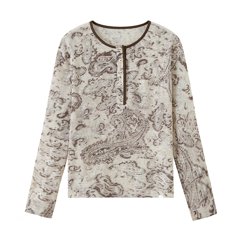 Slim Flower Knitted Top