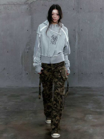 Camouflage multi-pocket pants