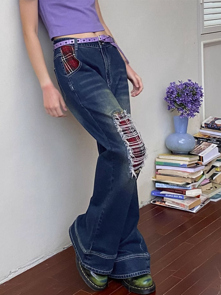 Distressed casual pants