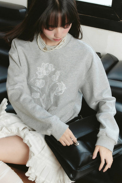 Graffiti Gray Crewneck Sweatshirt Set-Up