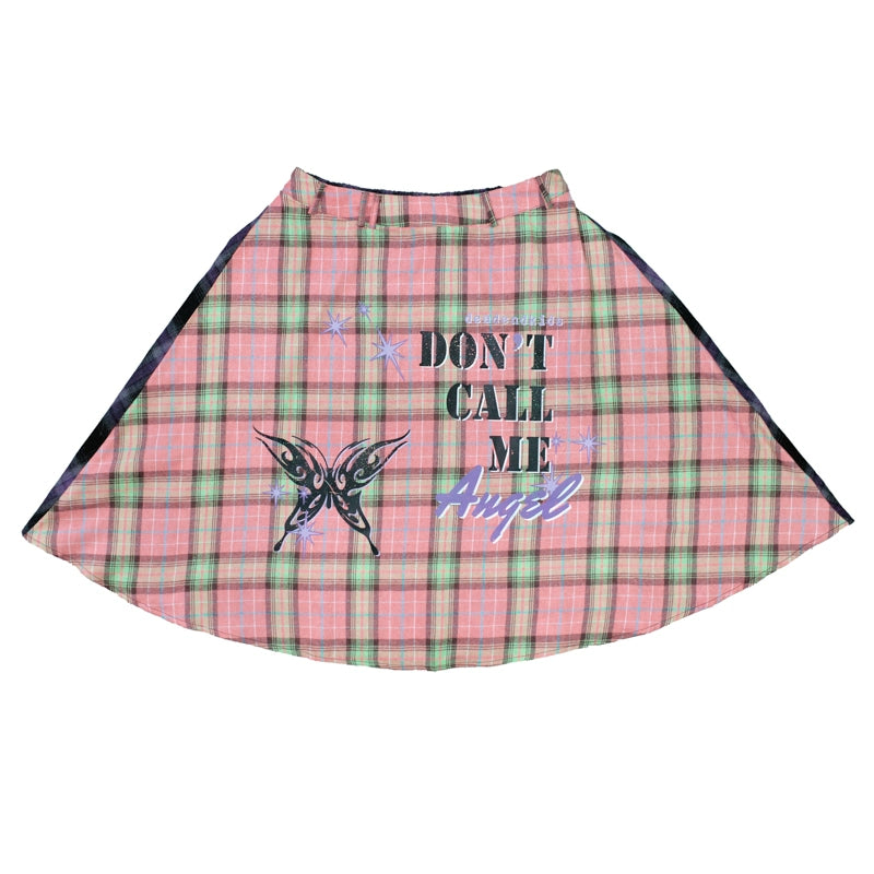 Punk Plaid Layered Skirt