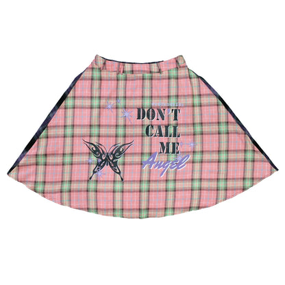 Punk Plaid Layered Skirt