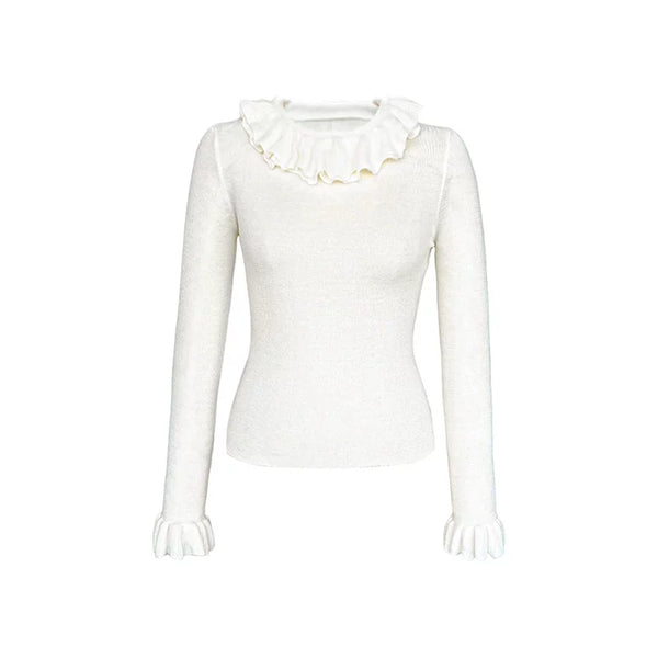 Three-Dimensional Lace Knit Top