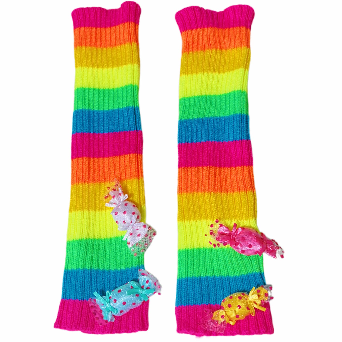 Dopamine Rainbow Stripe Leg Sleeve Sock