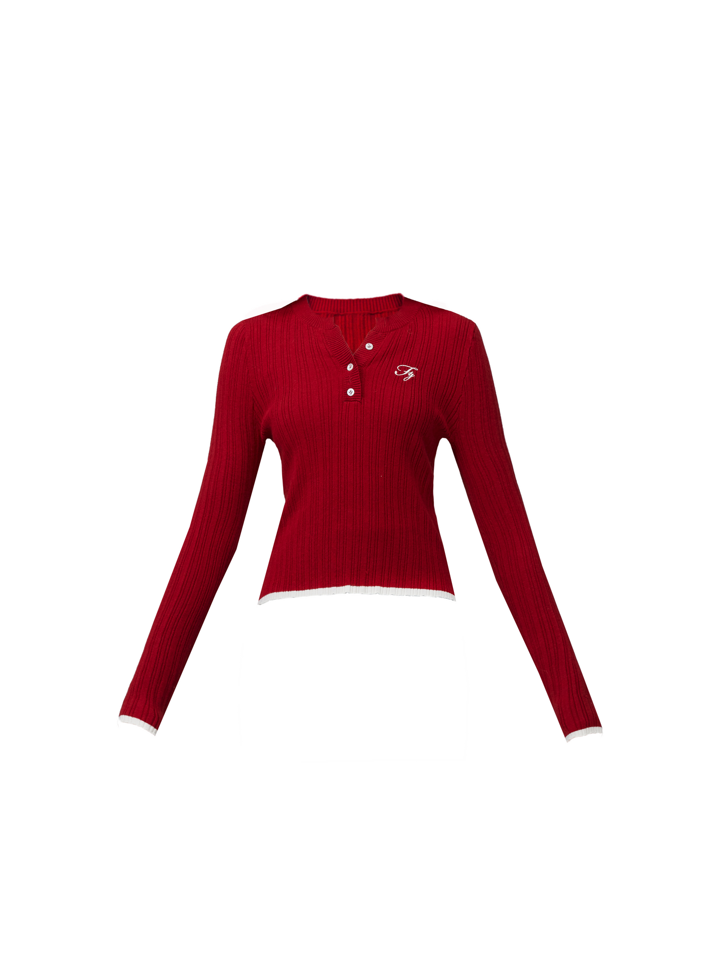 Retro Collar Knit Slim Fit Pullover Tops