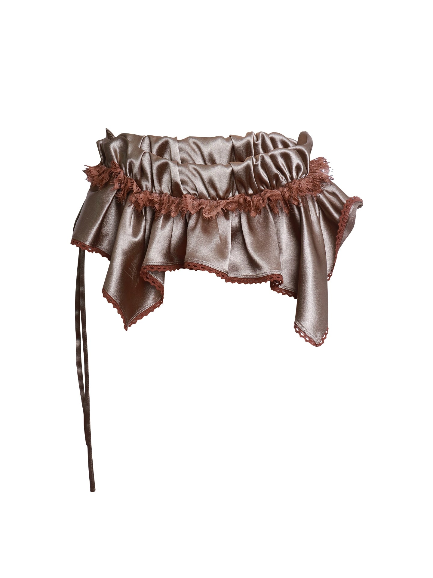 Shimmering Satin Short Skirt Curtain