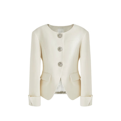 Collarless Slim-Fit Two-Piece Set-Up