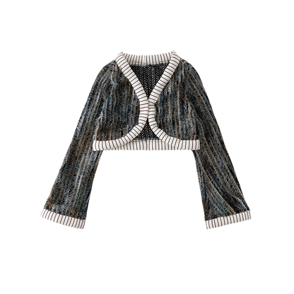 Boho Furry Cotton Cardigan Top