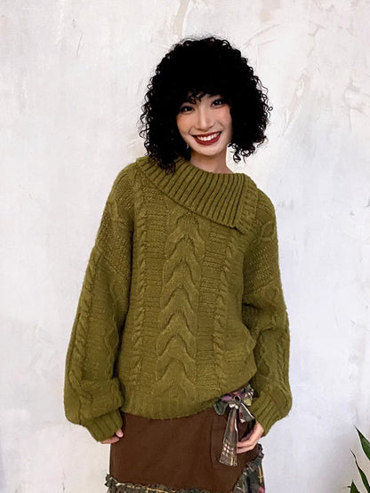 Loose wool sweater