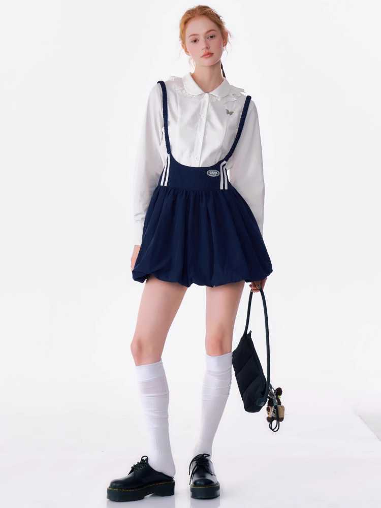 Retro suspender dress