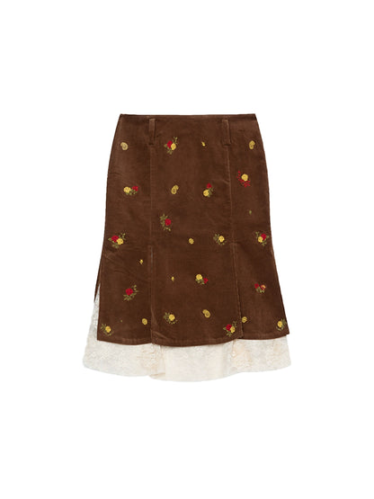 Vintage Embroidered Rose Leather Jacket Set-Up