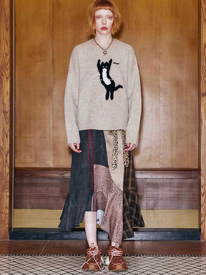 Cat knit sweater