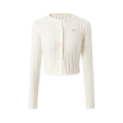 Cashmere Classic Round Neck Slim Cardigan