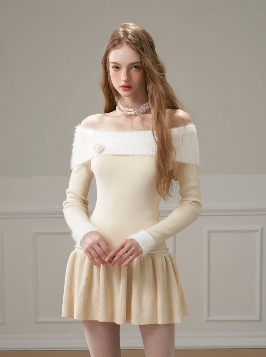 Ballet sweet mink knit dress