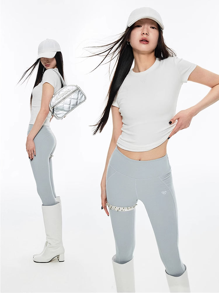 High waist cycling pants