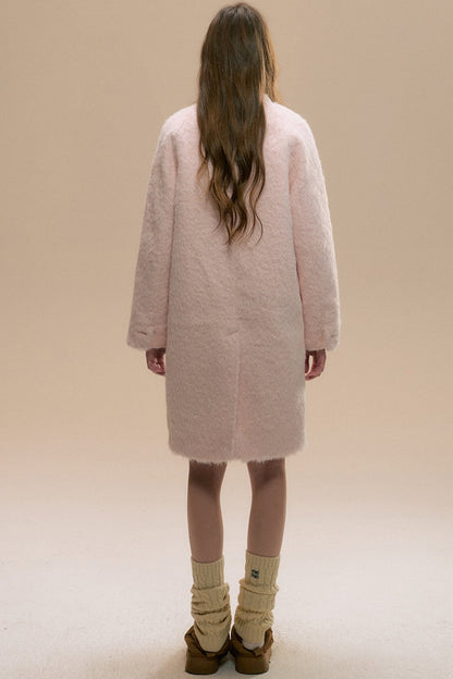 Glacier Pink Woolen Coat