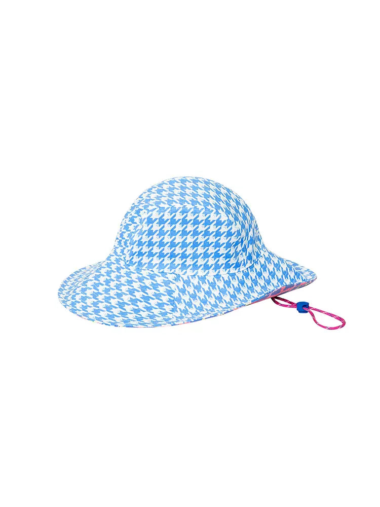 Houndstooth sunscreen reversible hat