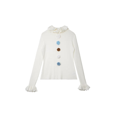 Velvet Floral Knit Top