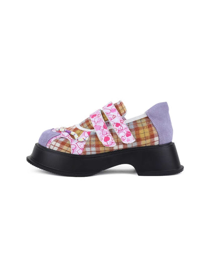 Checkered platform shoes