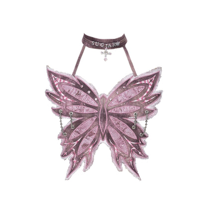 Butterfly Bandeau Mesh Top Set-Up