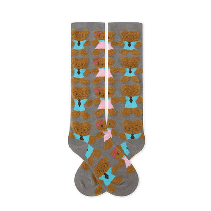 Bear Plush Knitted Socks