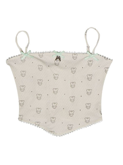 Bear print camisole