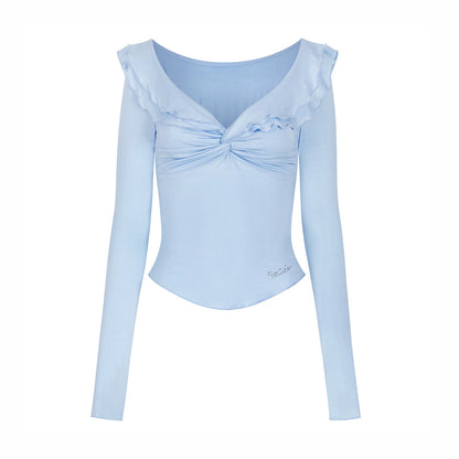 Ruffled One-Shoulder Top