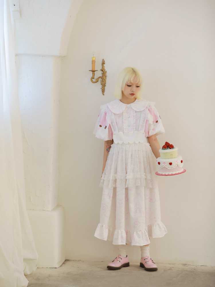 Puff sleeve princess dress