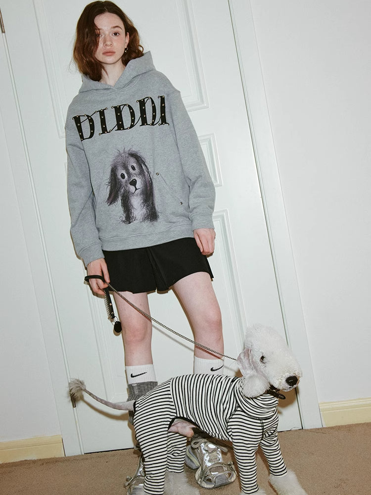 Hooded printed sweatshirt