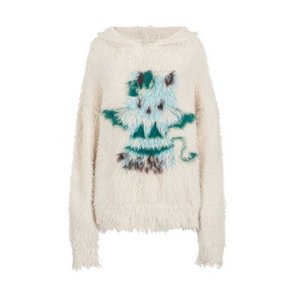 Winter Devil Hooded Sweater Top