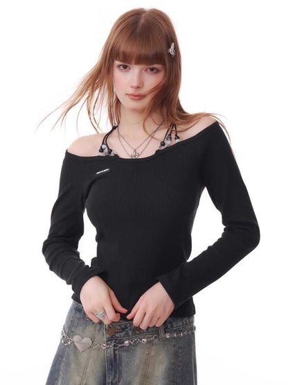 Long sleeve knit shirt